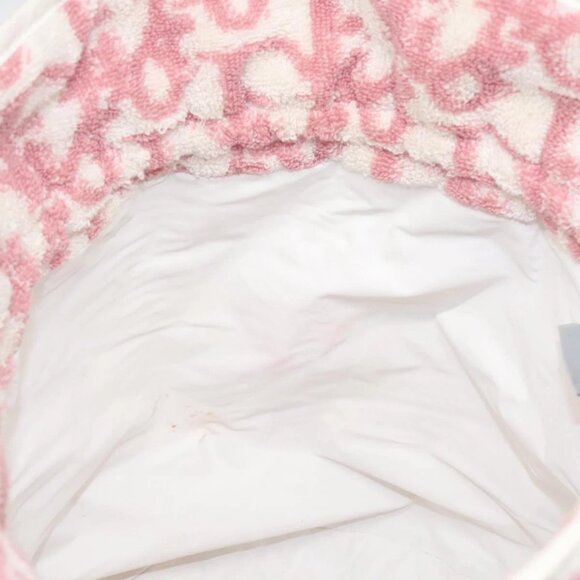 Christian Dior Pile Trotter Hand Bag Pink White Auth BD1288 - Picture 9 of 16